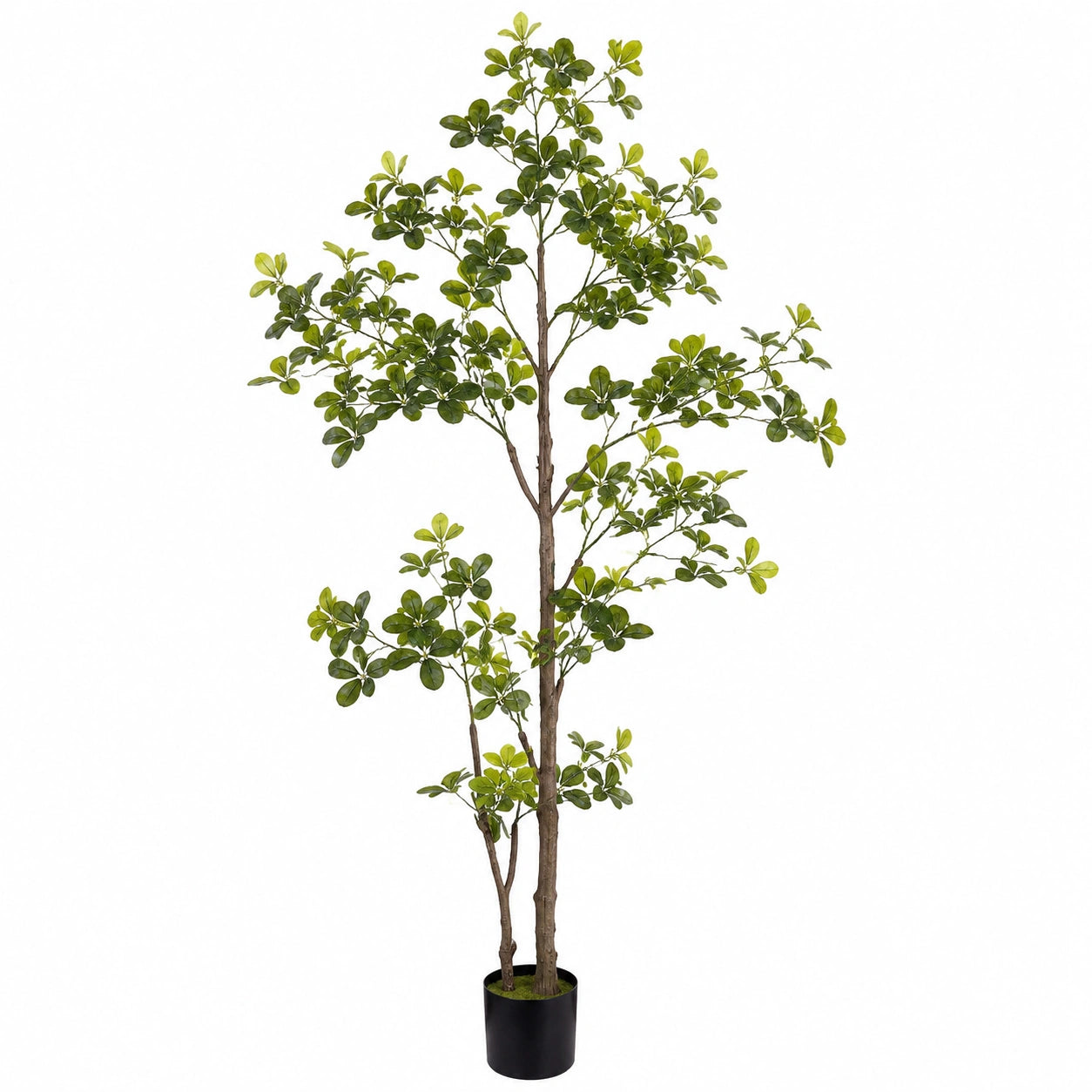 Arbre artificiel 180 cm feuillage synthétique vert en pot décoratif intérieur