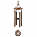 Carillon à vent 90 cm en métal et bois marron décoratif