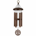 Carillon à vent 85 cm en métal bronze avec motif arbre décoratif