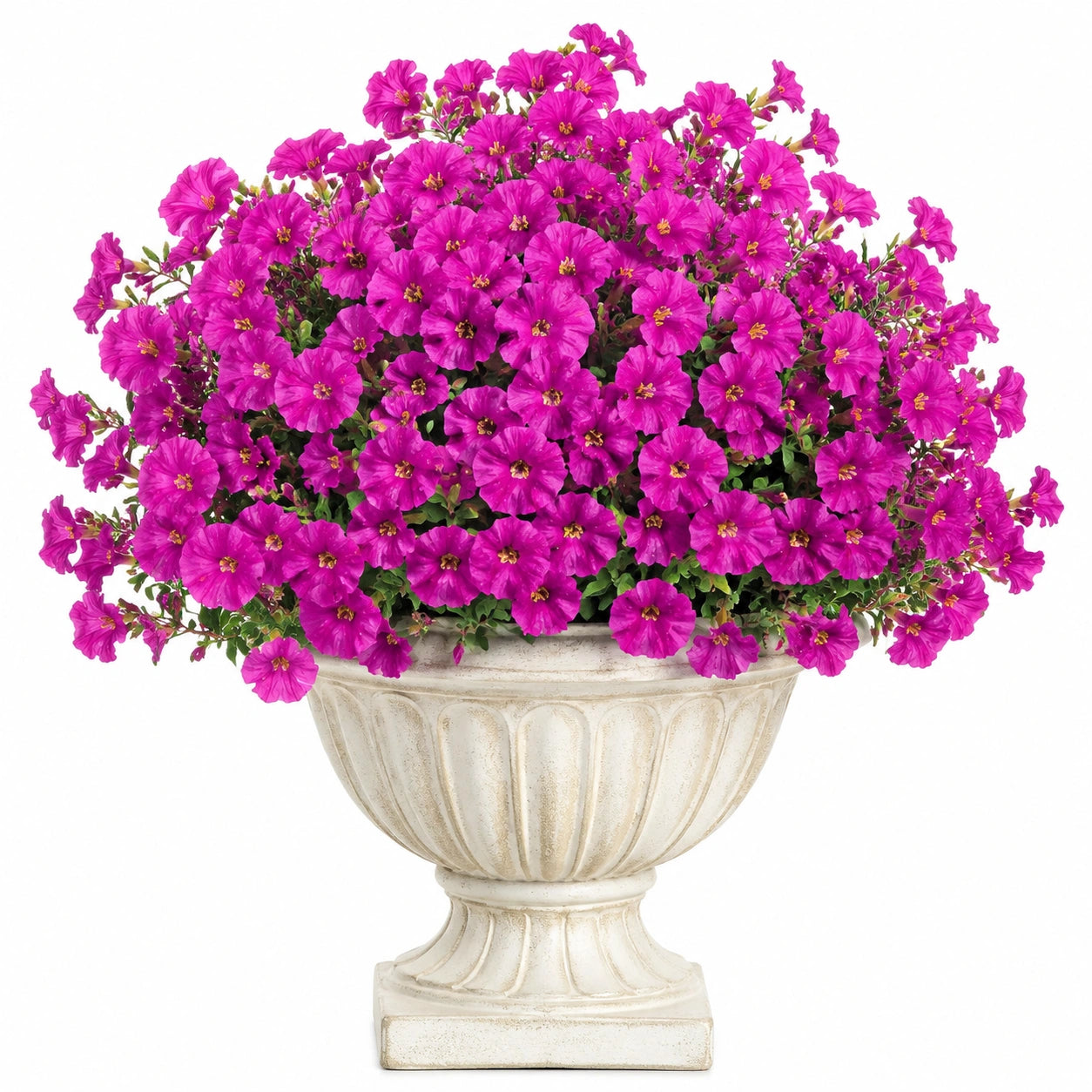 Plante fleurie artificielle en pot 75 cm fuchsia pour décoration intérieure